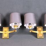 Mid 20th Century, Brass Sconces for Maison Arlus, France - Set of 4