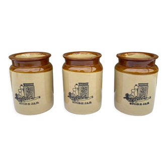 Set of 3 stoneware pots Pearsons of Chesterfield