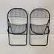 Set of 2 post modern wire chairs by Niels Gammelgaard for Ikea , 1980's