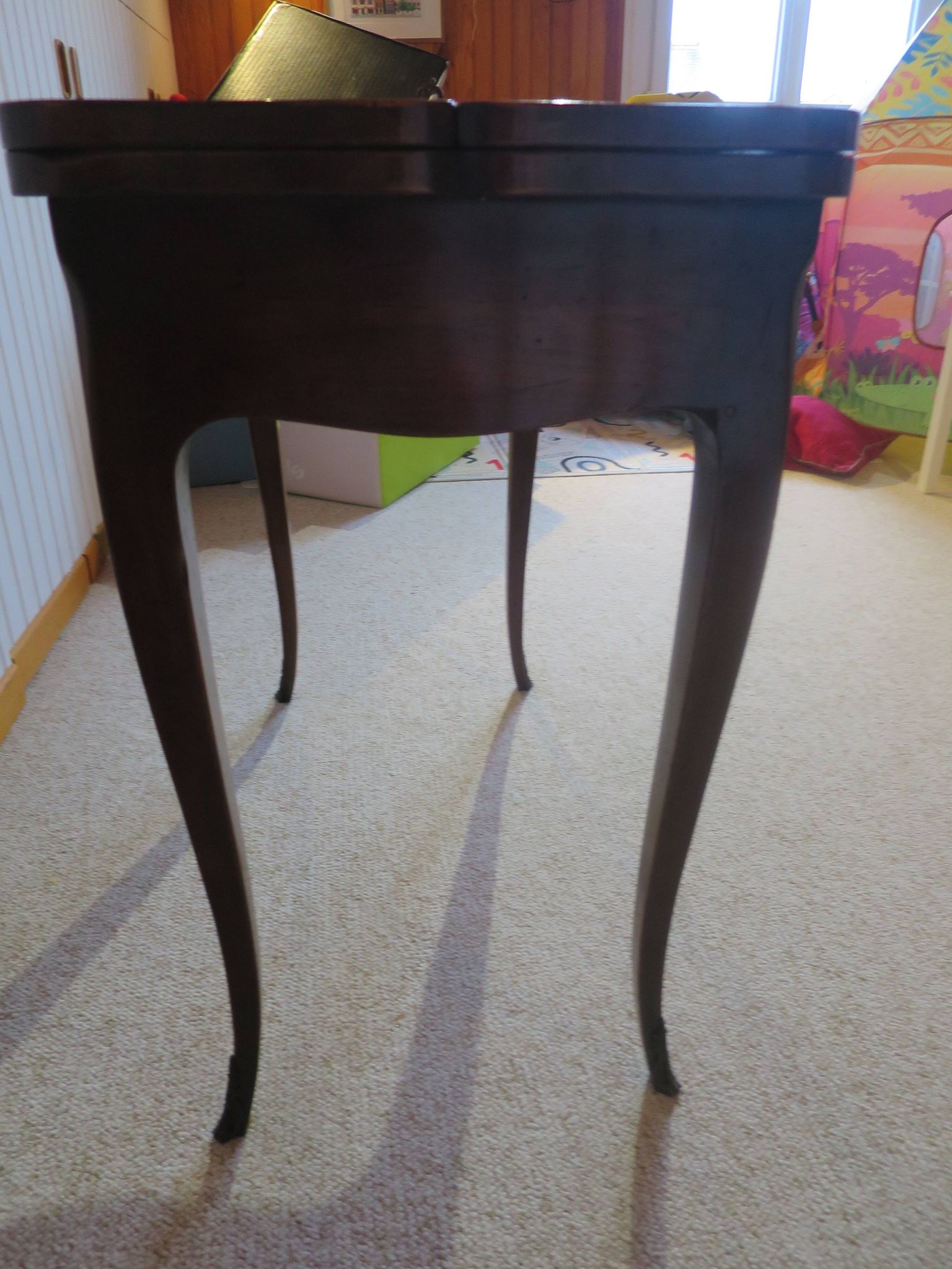Secretary with mechanism - 4 secret drawers - lock - marquetry chessboard - 1950