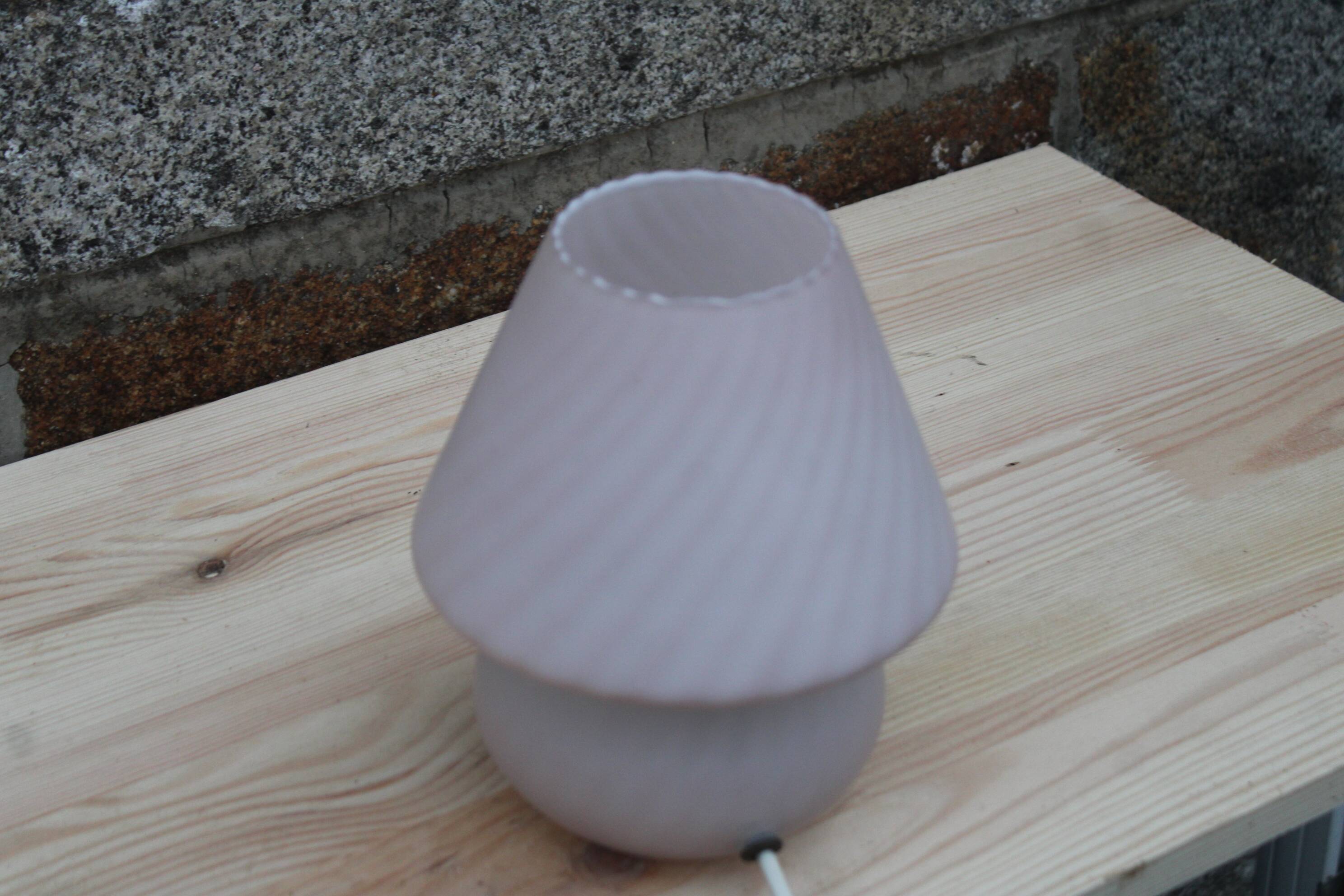 Vintage opal glass lamp – Murano style