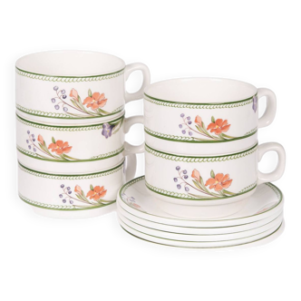 Tasses en porcelaine fine dudson, avec soucoupe