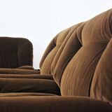 Modular armchairs panarea chenille by lev & lev, 1970s, set of 5