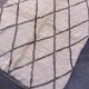 White Beni M'Rirt Moroccan Rug - 168 x 223 cm