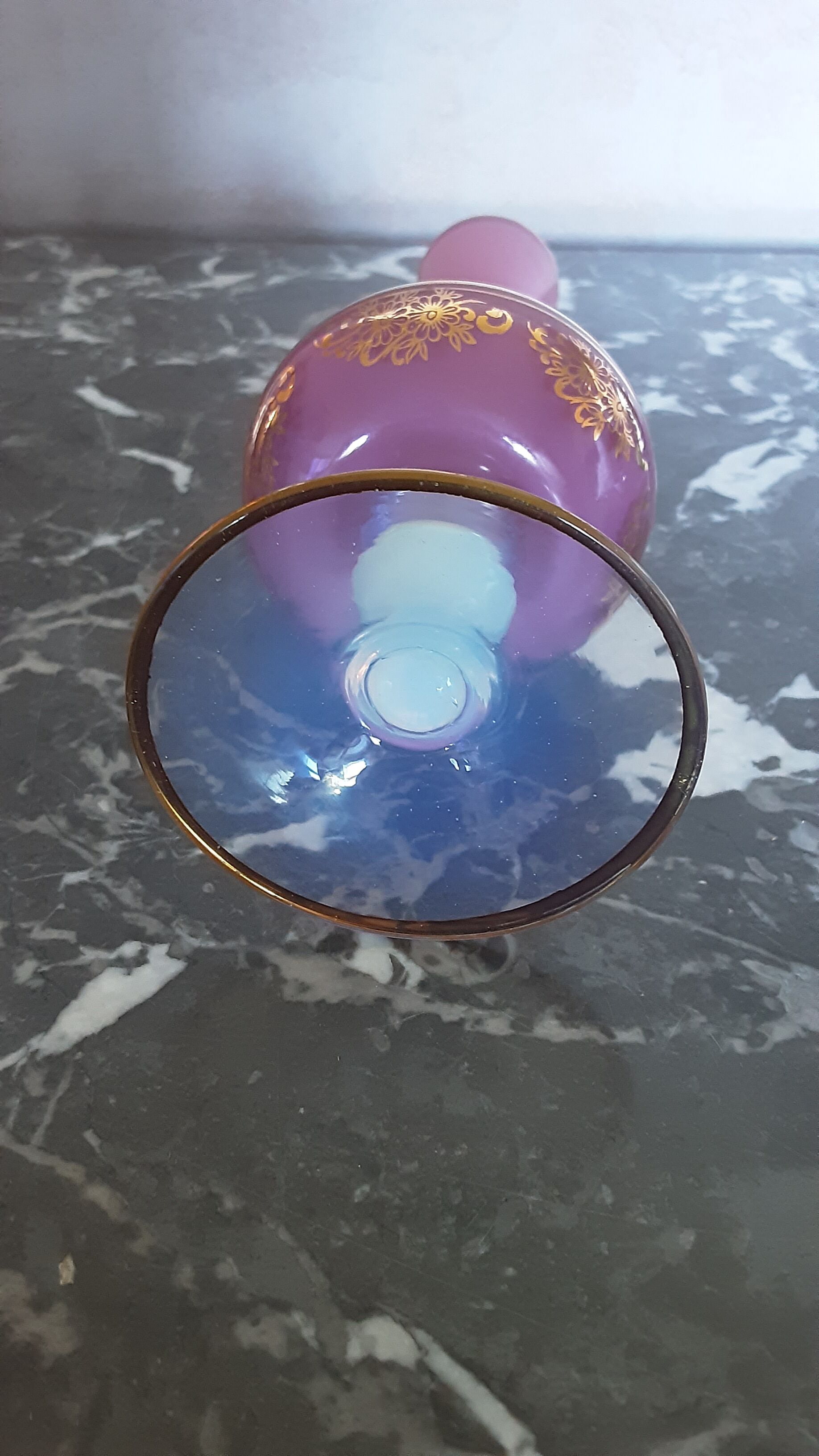 Soliflore in opaline cameo head- vintage