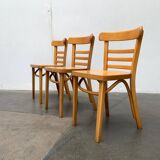 Mid-century German bentwood chairs by ZPM Radomsko for Mobilair, 1950s, set of 3.
