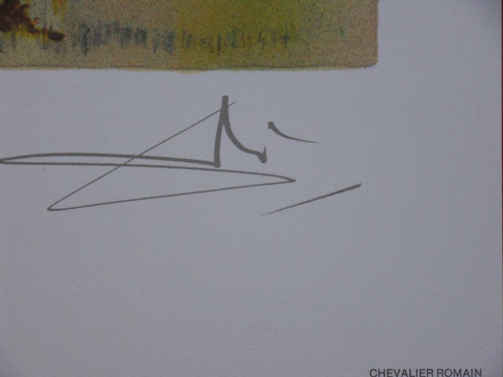 Salvador Dali: Horses, the Roman Knight - signed lithograph