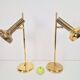 Vintage Brass Trumpet Table Lamps by Solken Leuchten, 1970s, Set of 2