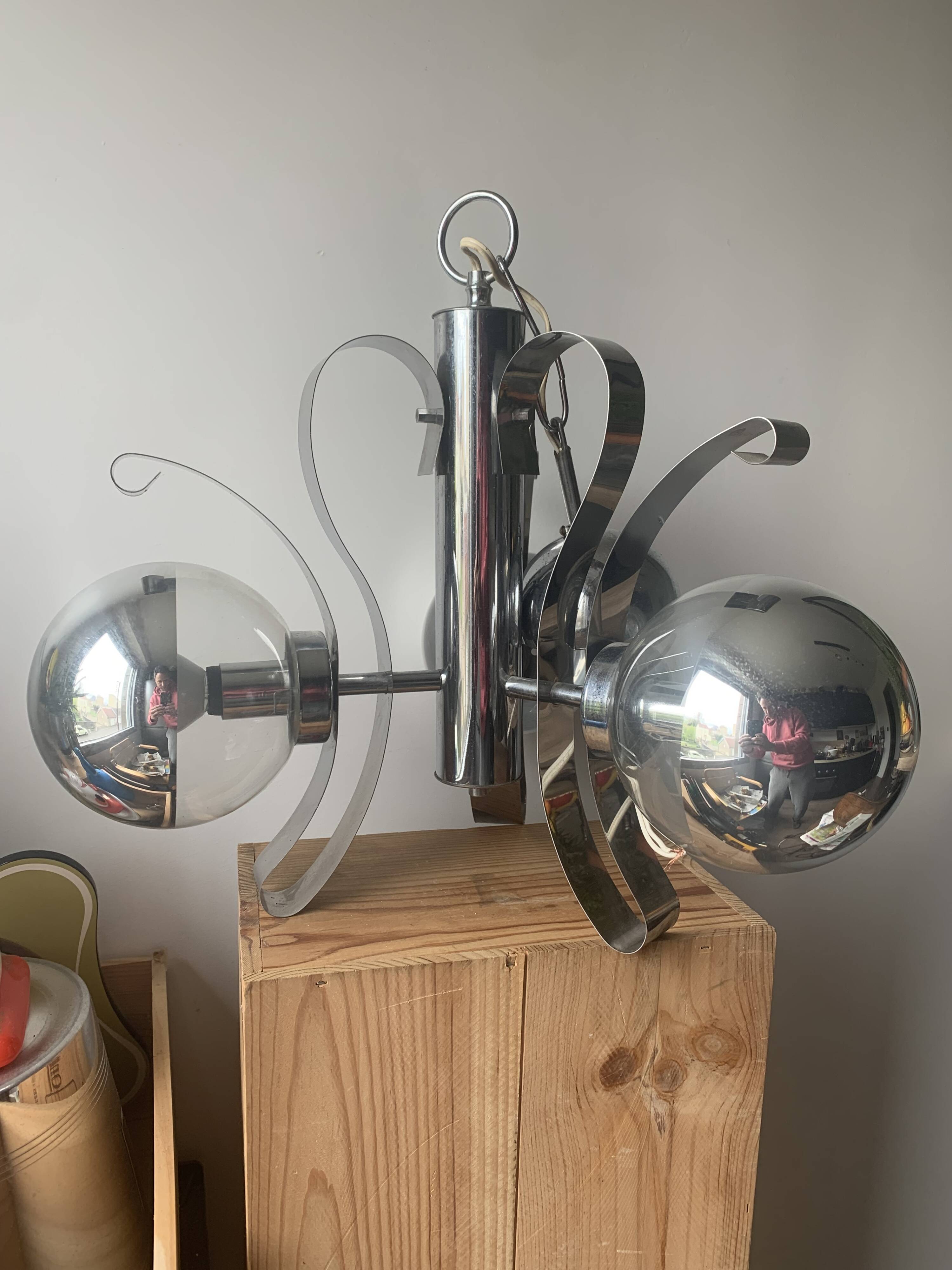 Pendant lamp vintage design 70's retro space age