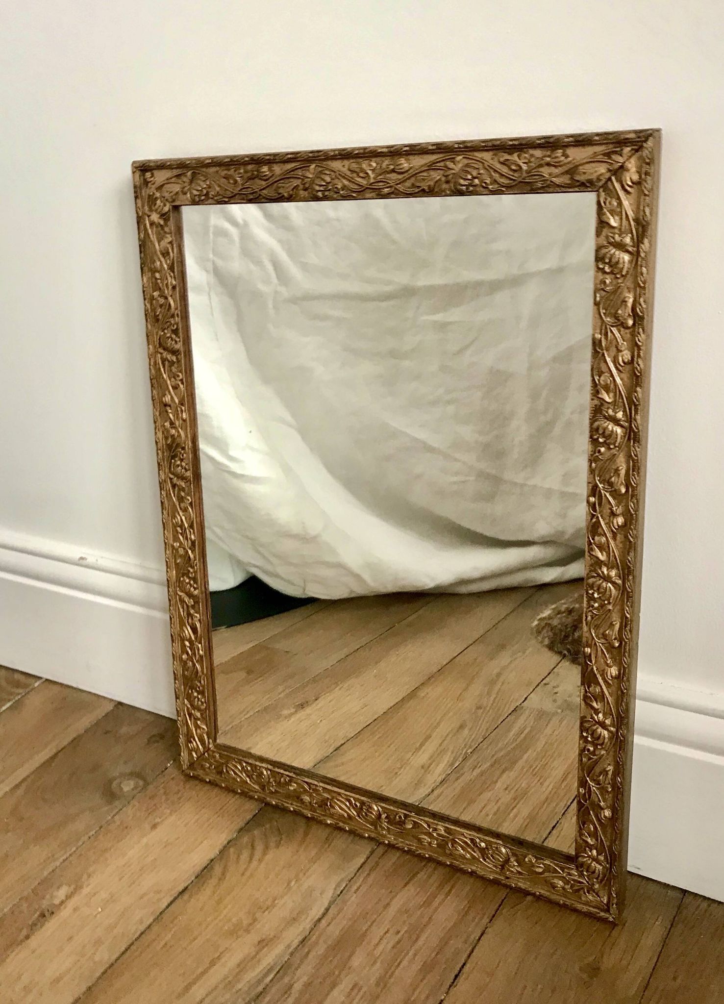 set of 4 mirrors in wood and gilded stucco early 20th century