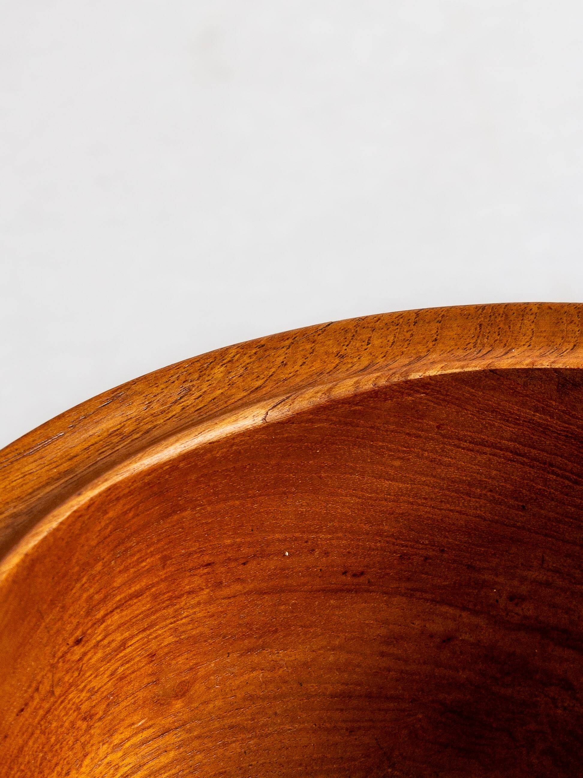 Saladier, coupe à fruits scandinave en teck, années 60-70