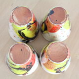 Set of 4 cups espresso/coffee glazed ceramic Patrick Galtier