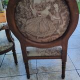 Louis XVI style antique sofa and armchair