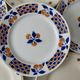 Set of 6 flat orange plates mismatched Digoin Sarreguemines and Badonvillier
