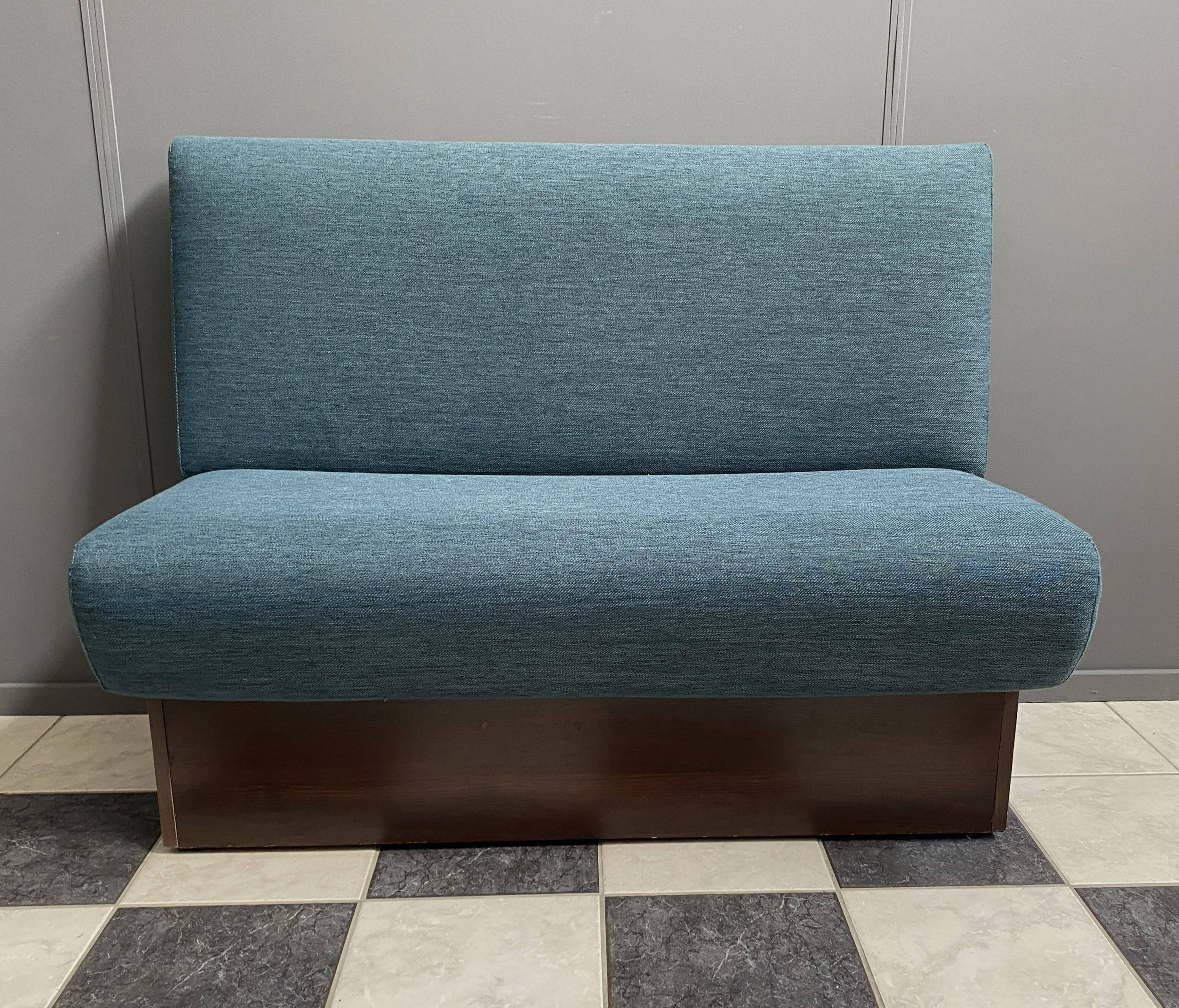 Diner seat USA style in blue fabric