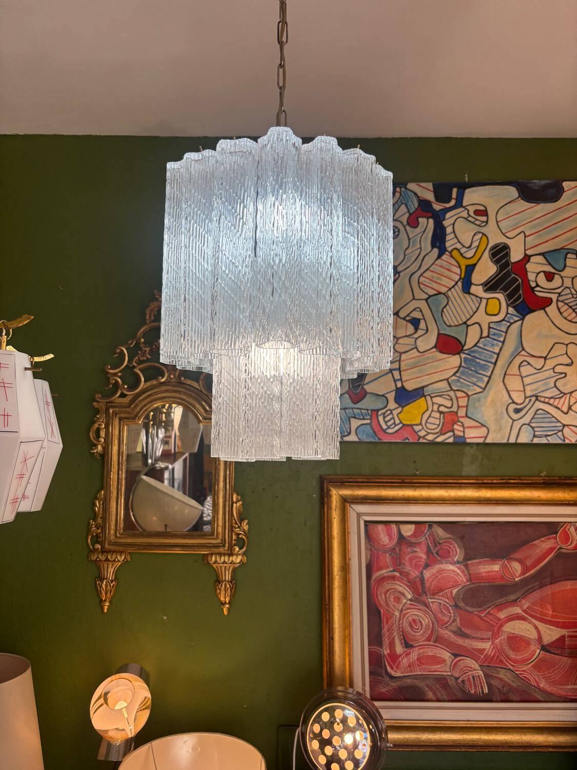 Murano lustre attributed to Toni Zuccheri – Venini – textured glass – year