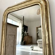 Miroir Louis-Philippe ancien feuille d’argent, XIXème