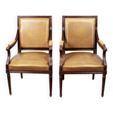 Pair of Louis XVI office armchairs