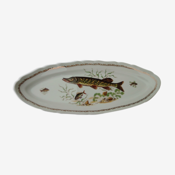 Porcelain fish dish the swallow Mehun on Yèvre L 54.5 cm