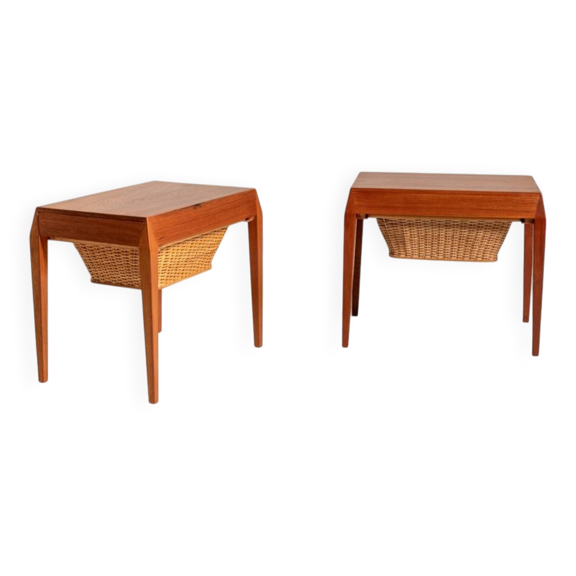 Pair of model 35 bedside tables by Severin Hansen for Haslev, 1960s