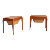 Pair of model 35 bedside tables by Severin Hansen for Haslev, 1960s