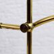 Brass and glass swan neck lamp