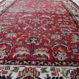 Tapis persan vintage fait main, Hamadan usé, 128 cm x 189 cm, années 1950.