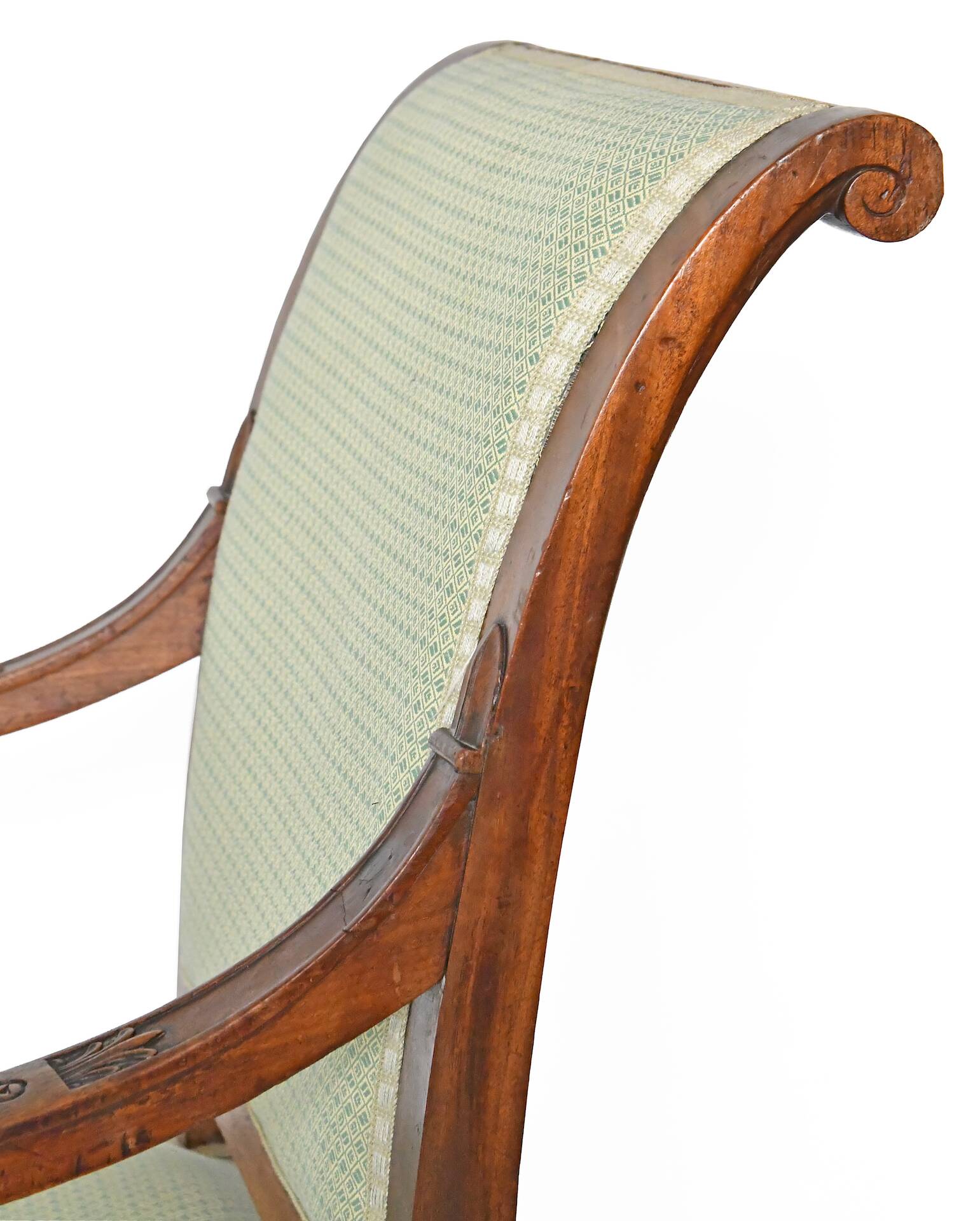 Pair of Restoration period cabriolet armchairs