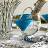 6 verres à cocktails en cristal