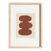 Peinture sur papier abstraite signée Eawy