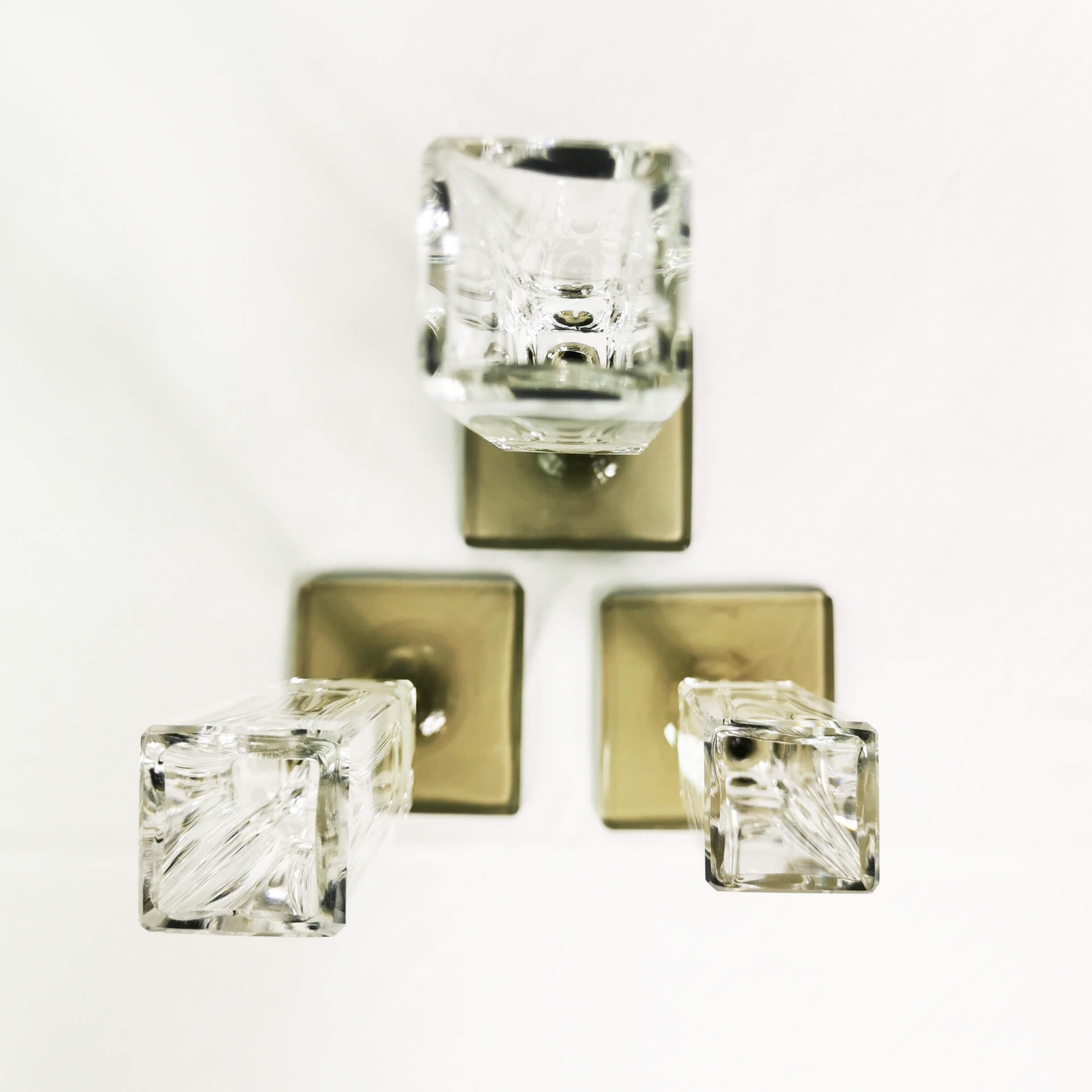 Crystal candlesticks, Rosenthal, designed by G. Jensen, Germany, 1970s