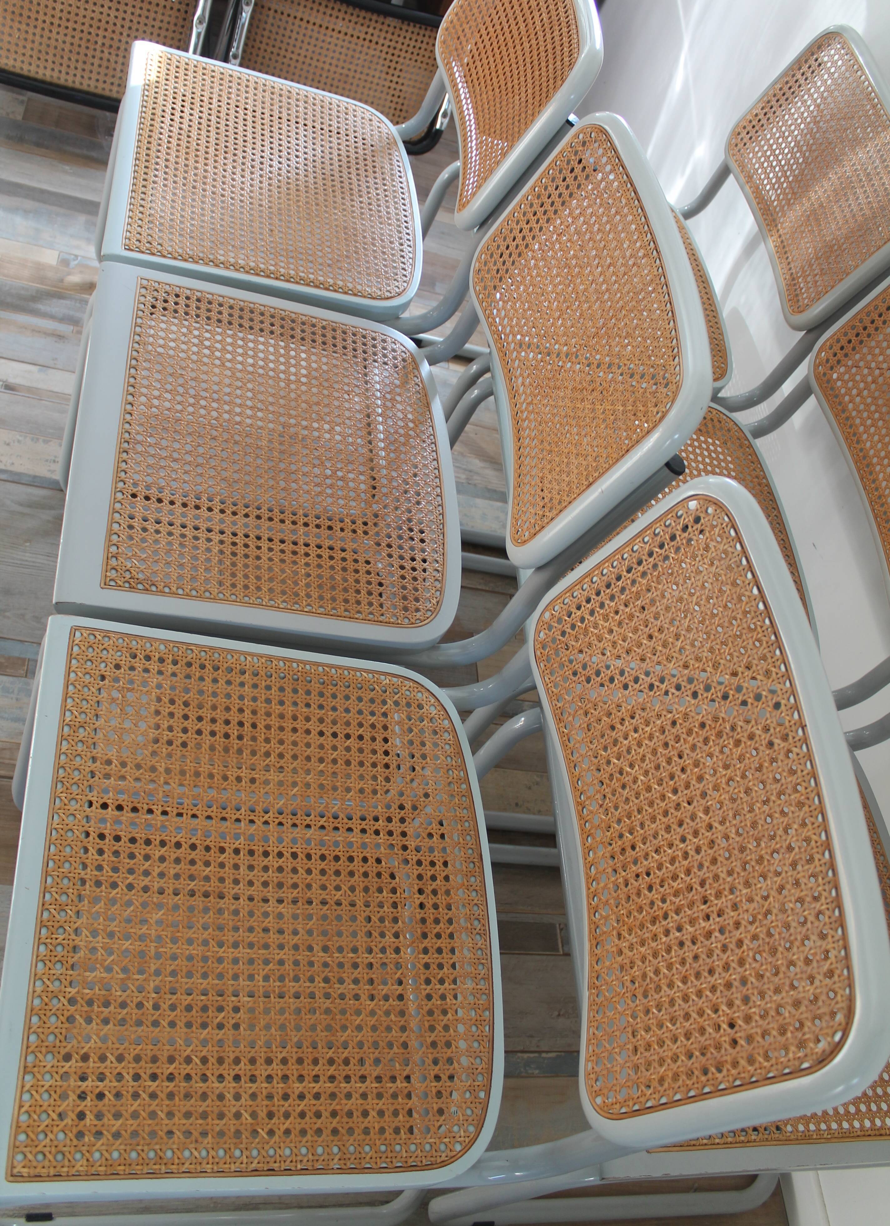Lot 6 chairs Marcel Breuer Cesca B32