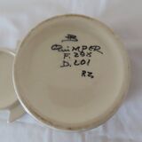 Butter dish, HB Henriot earthenware, Quimper