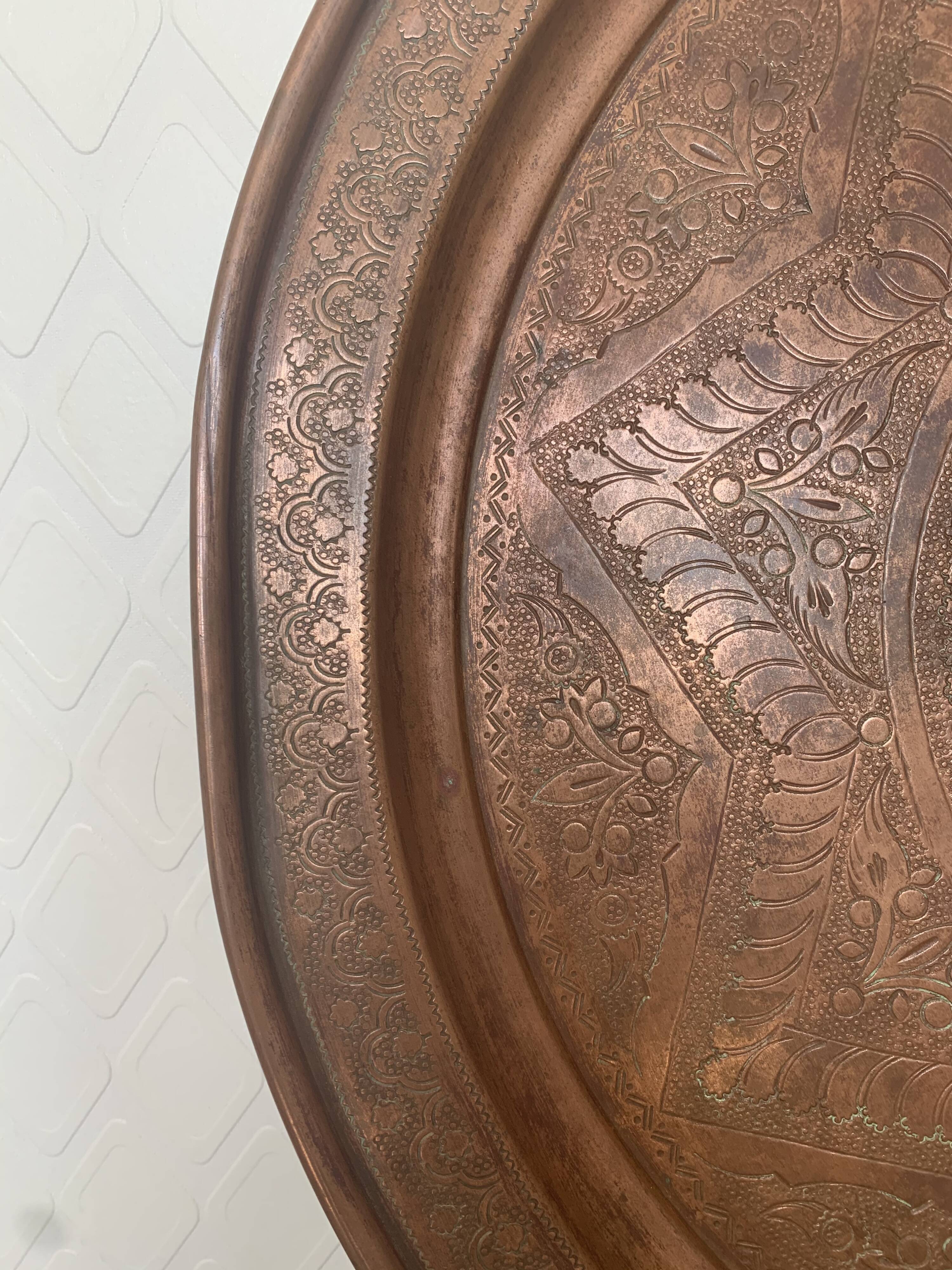 Moroccan copper tray