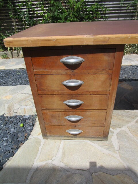 Meuble de travail d'atelier ancien