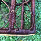 Wicker side table
