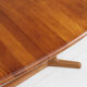Vintage Danish oval extendable dining table solid teak