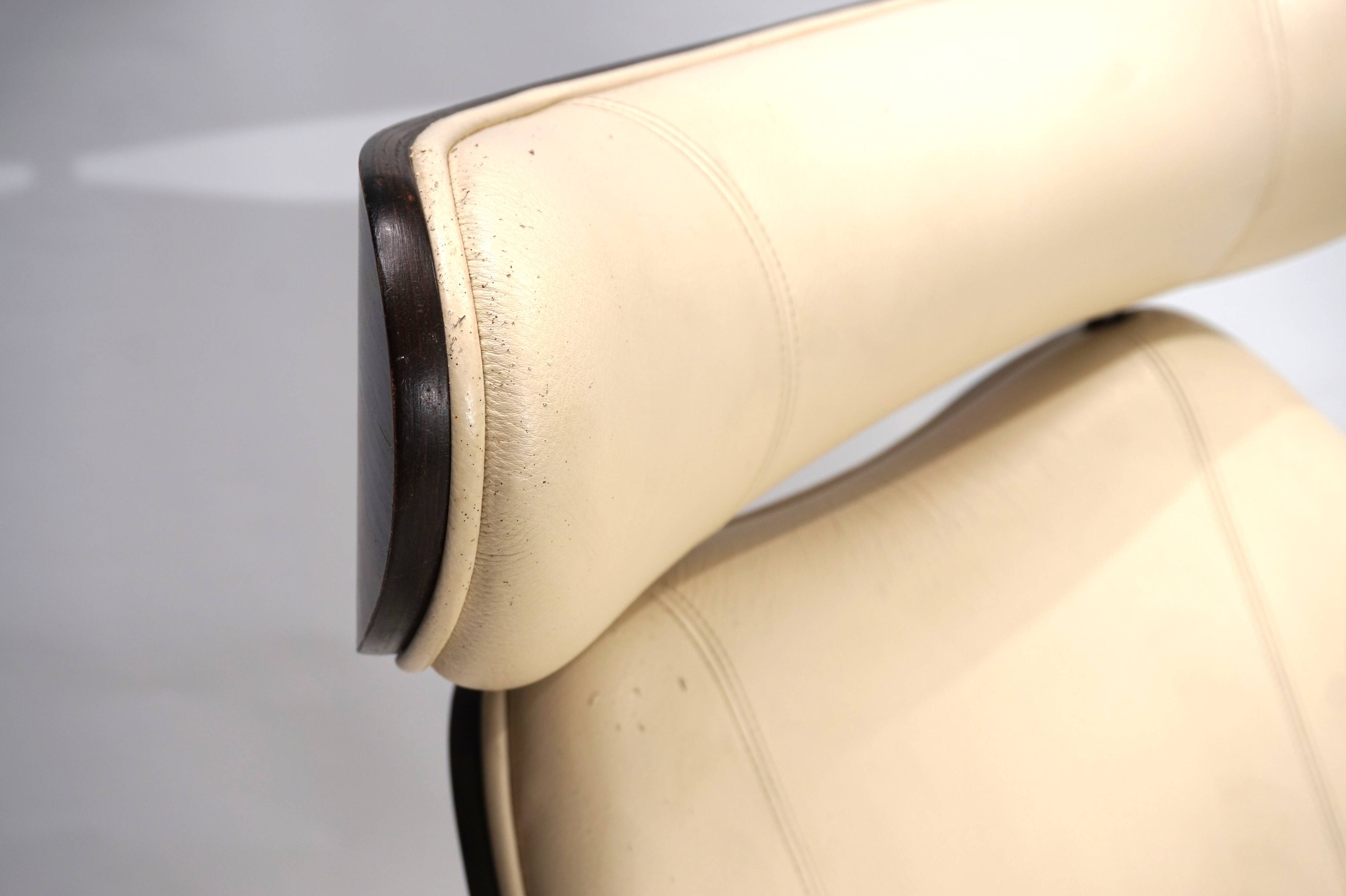 Stokke Varier Tok leather armchair with ottoman by Toshiyuki Kita, 1990