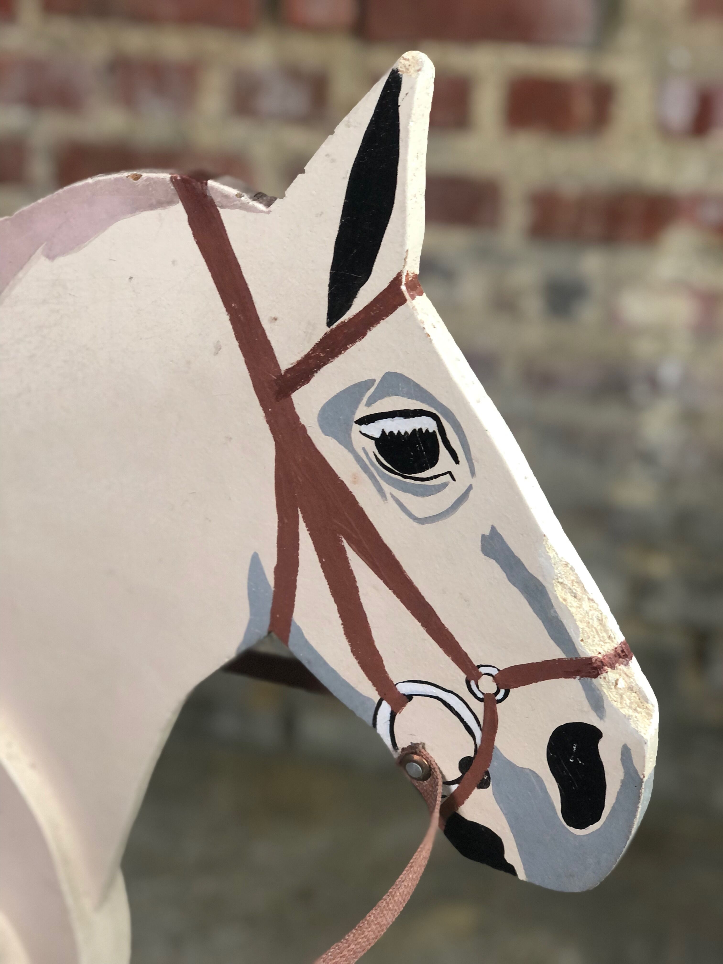 Wooden children's rocking horse 1950's