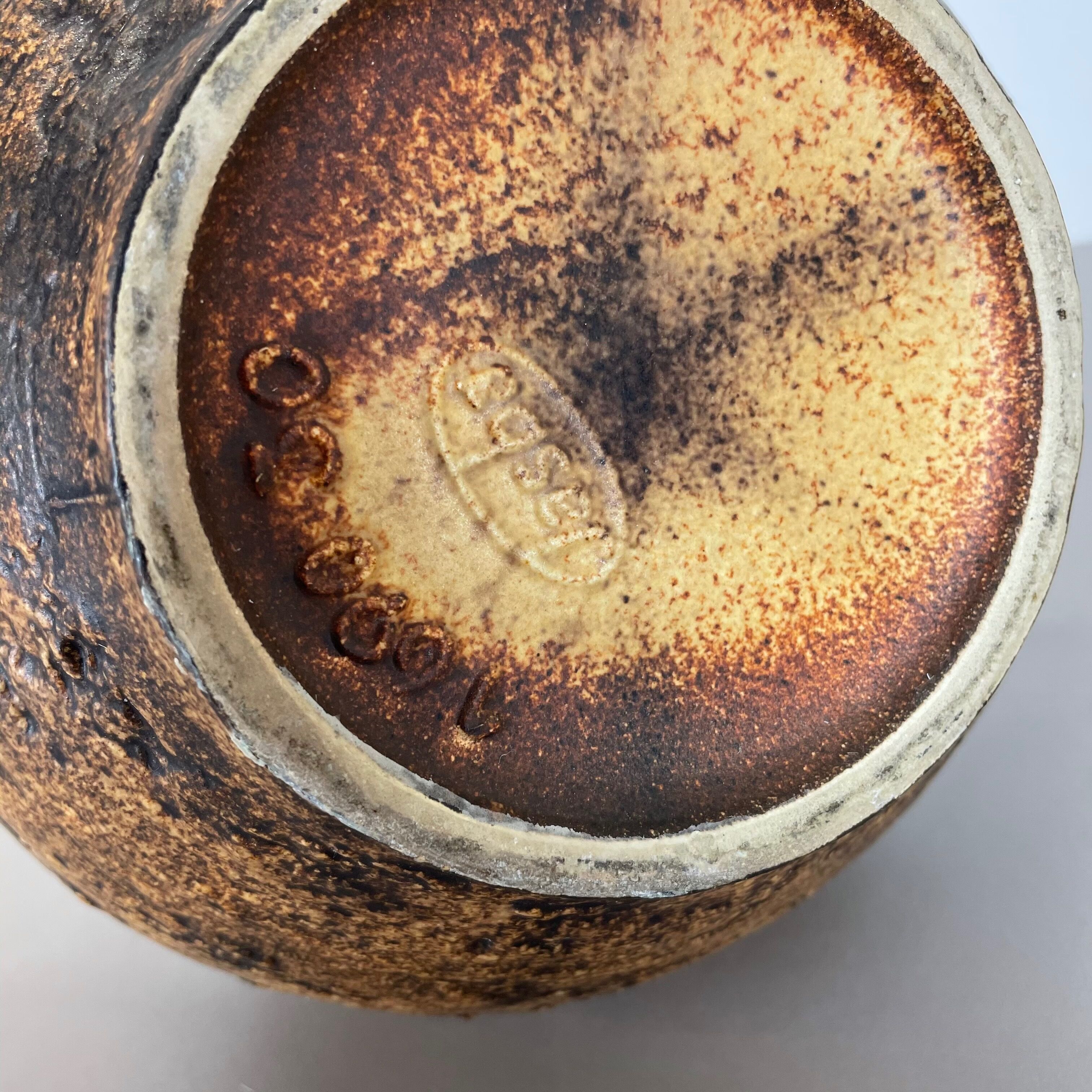 Fat lava pottery "maya tiki" vase by jasba ceramics, germany, 1970s