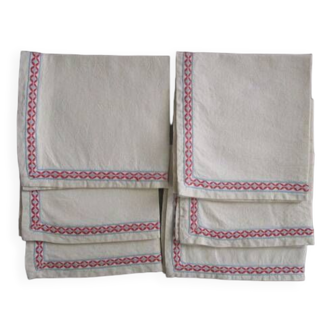 set of 6 old napkins