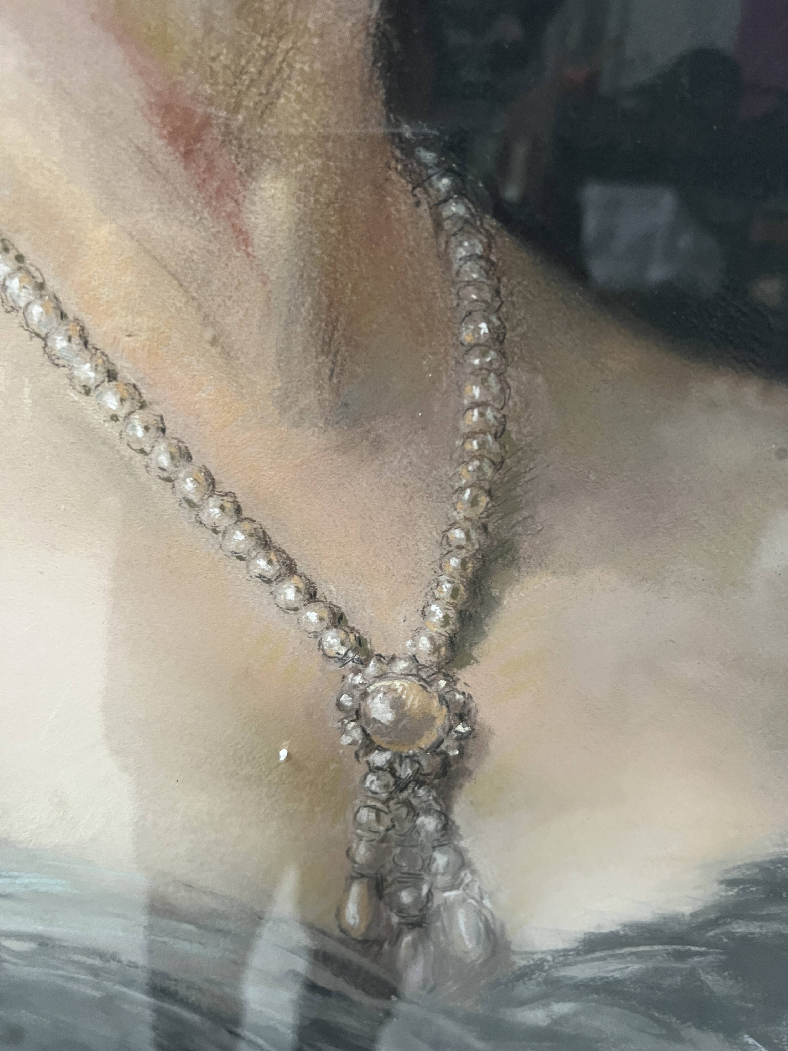 "woman with bare shoulders by yves diey" bust portrait