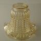 Matching Pair of Vintage French Amber Patterned Glass Shades 5594