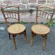 Paire de chaises de café bistrot viennoise par L. & H. Cambier Frères bois courbé belgique
