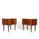 Pair of Retro Vintage Danish Bedside Tables Cabinets Drawers Rosewood Teak 1960s