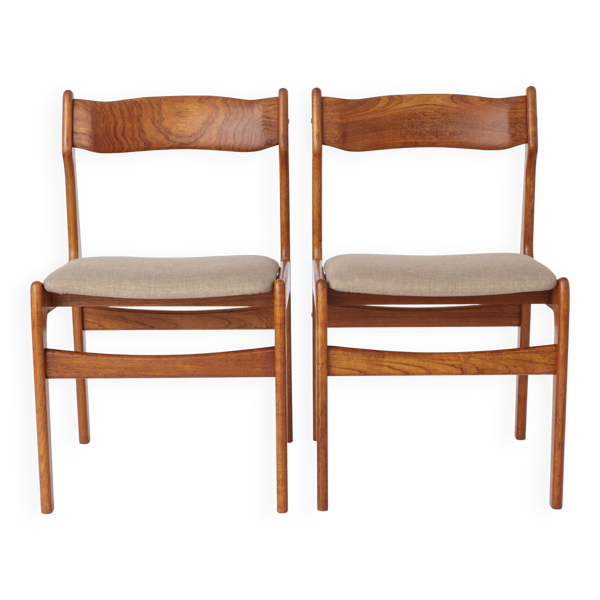 2 sur 5 chaises danoises vintage des années 1960 - Structure de chaise en noyer