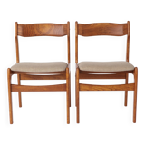 2 sur 5 chaises danoises vintage des années 1960 - Structure de chaise en noyer