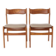 2 of 5 Vintage Danish Chairs 1960s - Walnut Chair Frame