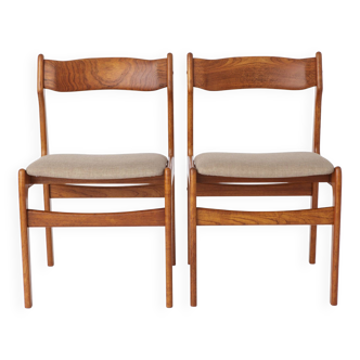 2 of 5 Vintage Danish Chairs 1960s - Walnut Chair Frame