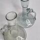 Pair of blown glass candlesticks, 13 cm